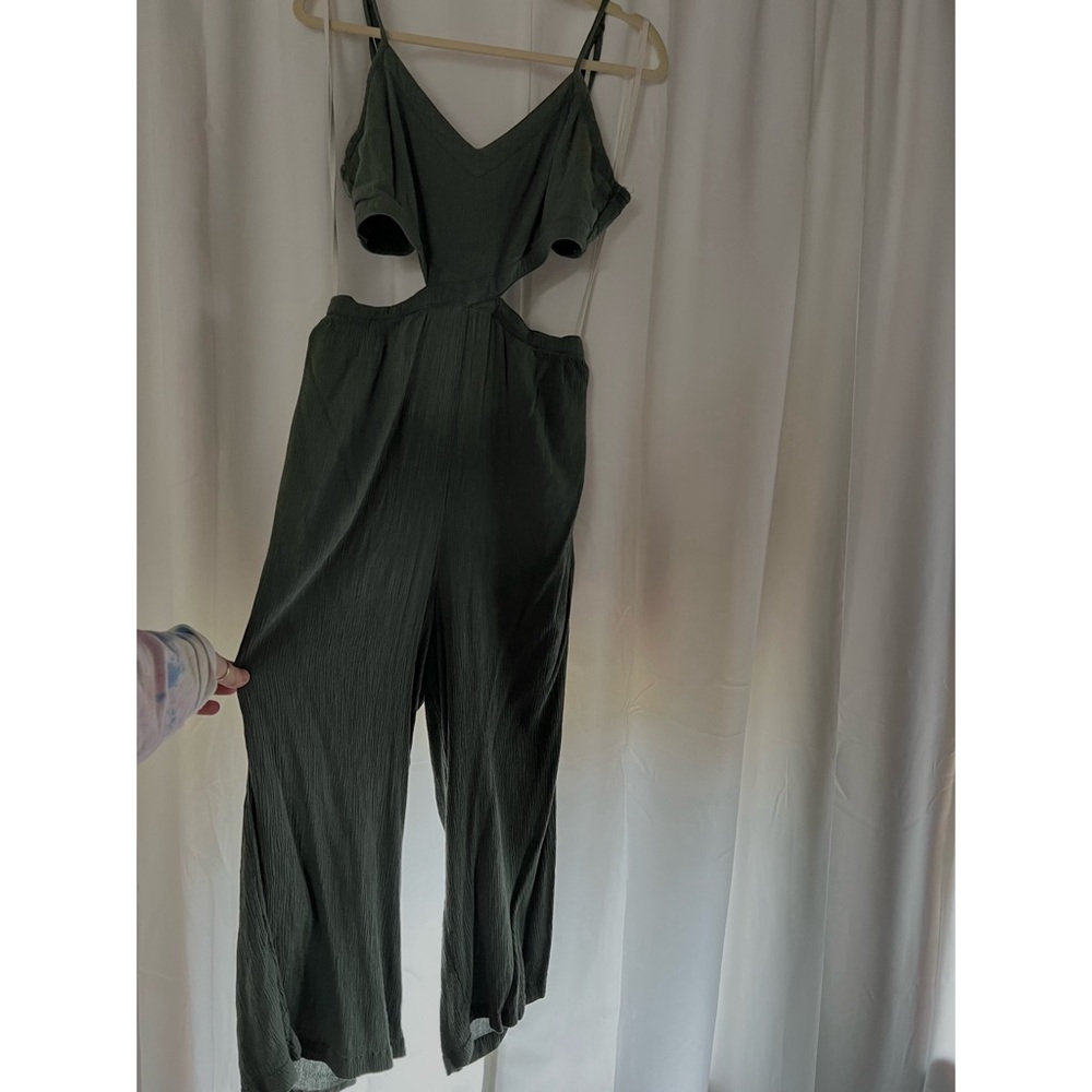 Linen Green Jumpsuit